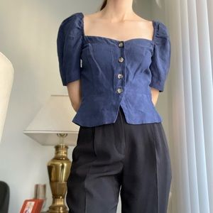 Navy Aritzia blouse